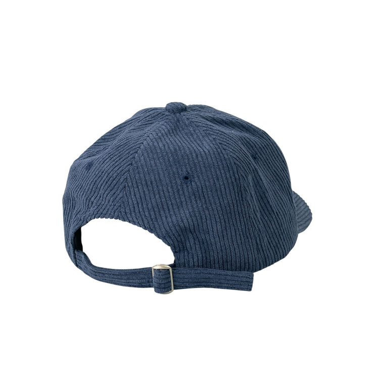 Guppy Women's Navy Blue Ribbed Corduroy Strapback Baseball Cap Hat Size OS