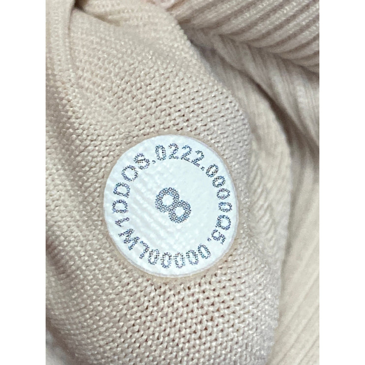 Lululemon Beige Ribbed Knit Scoop Neck Yoga Workout Athletic Tank Top Size 8