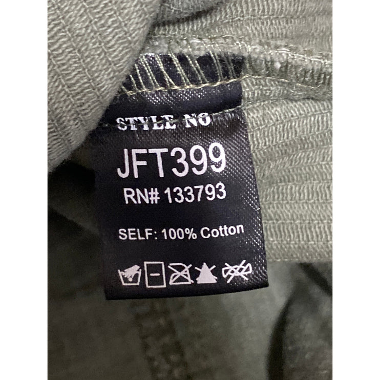 POL Women's Green Corduroy Long Sleeve Pocket Button Down Utility Jacket Size S
