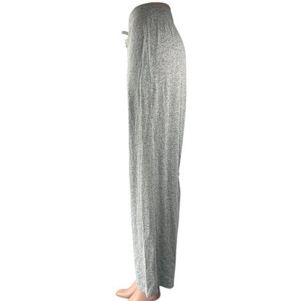 Donna Karan Women's Gray Heather High Waist Wide Leg Lounge Pajama Pants Size XL
