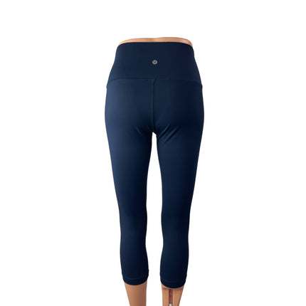 Lululemon Women's Blue Mid Rise Skinny Yoga Athletic Activewear Leggings Pants 6