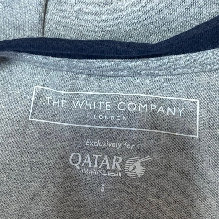 The White Company Men's Gray Knit V-Neck  Long Sleeve Casual Shirt Top Size S