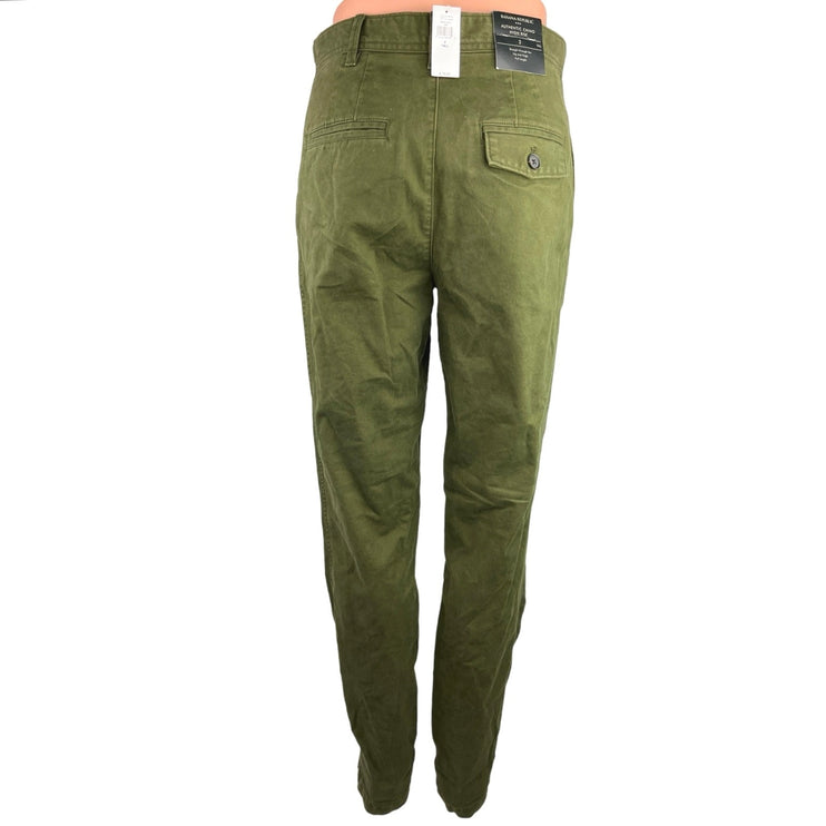 NEW Banana Republic Green High Rise Authentic Chino Straight High Rise Pants 2