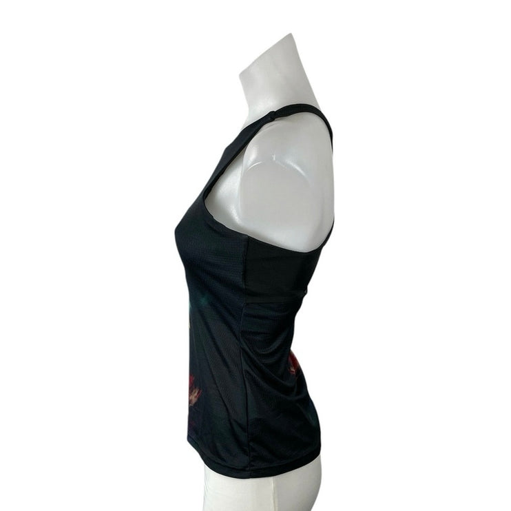 Adidas Melbourne Tennis Black Printed Racerback Workout Athletic Tank Top XS