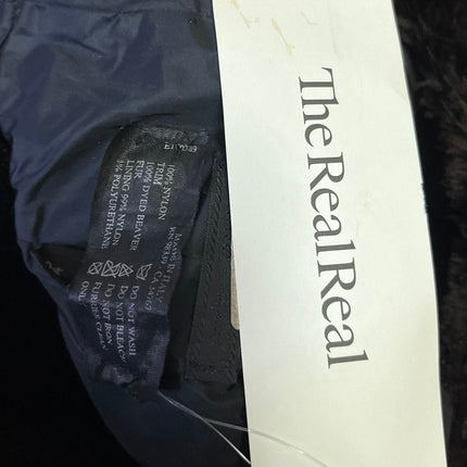 Prada Milan Black Faux Fur Earflap Russian Pilot Aviator Trapper Hat Size M