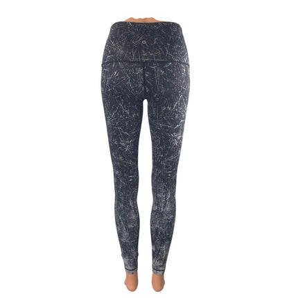 Lululemon Wunder Under Black Mid Rise Yoga Workout Athletic Leggings Pants Sz 2