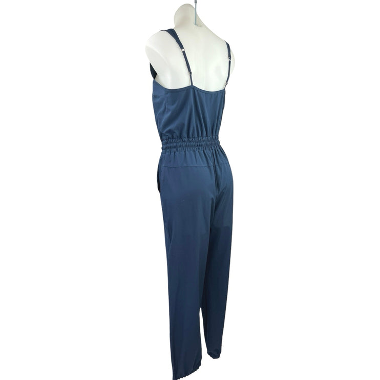 Abercrombie & Fitch Traveler Blue Sleeveless Elastic Drawstring Waist Jumpsuit S