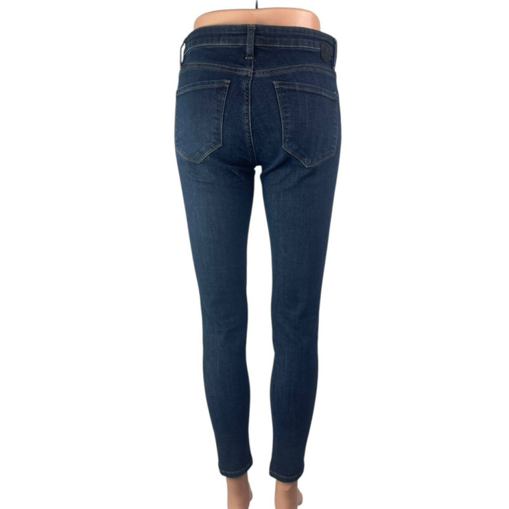 Dish Performance Women's Blue Mid Rise Dark Wash Skinny Denim Jeans Size 26x28