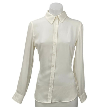 Banana Republic Dillon Classic Fit White Long Sleeve Button Down Shirt Top Sz S