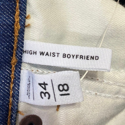 NEW Ann Taylor Loft Women's Blue Skinny Straight High Waist Denim Jeans Pants 34