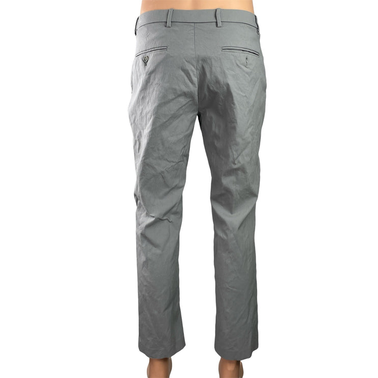 Tommy Hilfiger Men's Gray Mid Rise Straight Leg Trousers Dress Pants Size 32x30