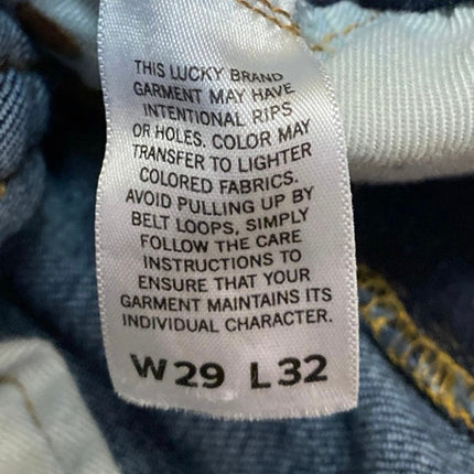 Lucky Brand Women's Blue Medium Wash Mid Rise Straight Leg Denim Jeans Pants 29