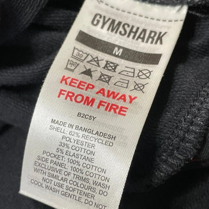 Gymshark Retro Stripe Snap Black Red Wide Leg Baggy Athletic Sweat Pants Size M
