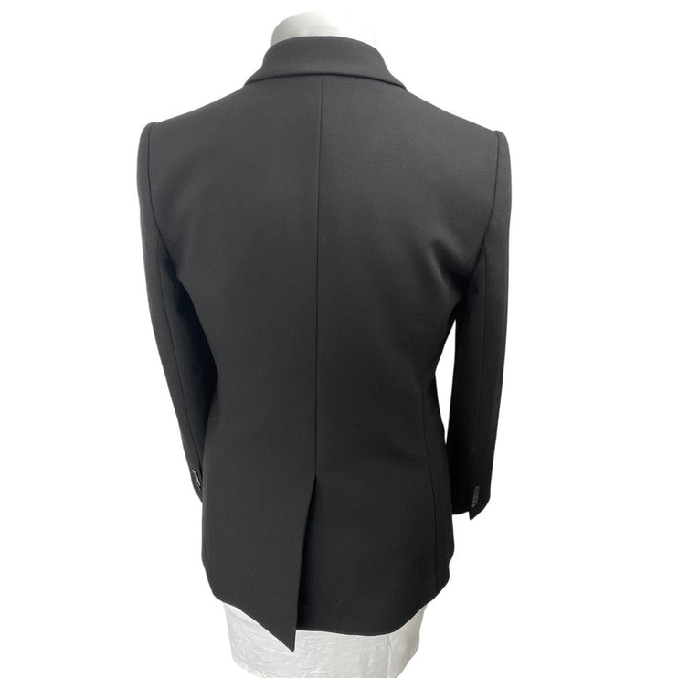 Club Monaco Women's Black Double Breasted Notch Collar Blazer Coat Jacket Sz 12