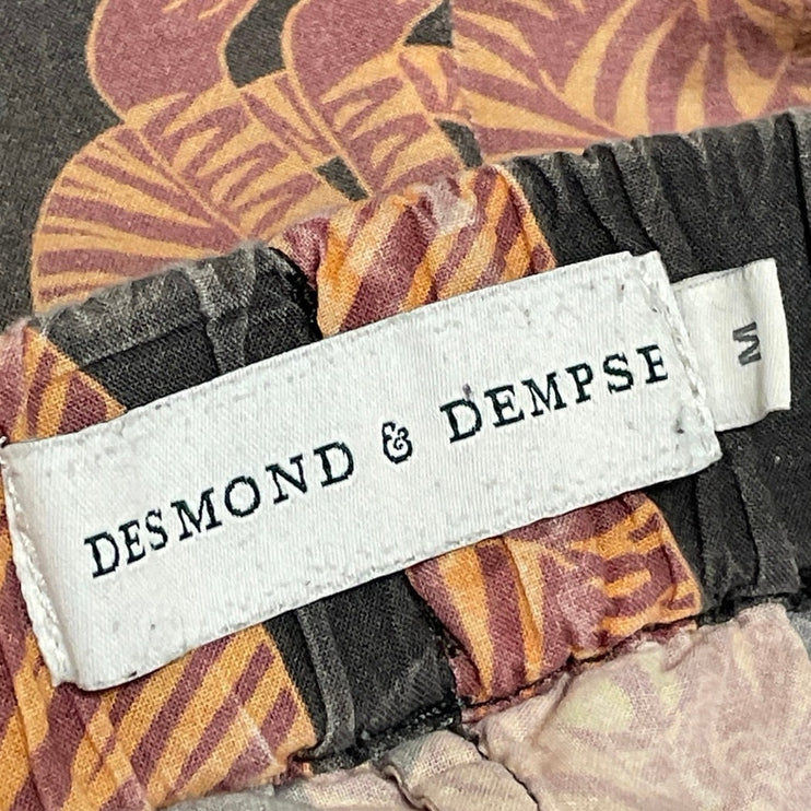 Desmond & Dempse Sansindo Tiger Pyjama Men's Black Drawstring Lounge Shorts Sz M