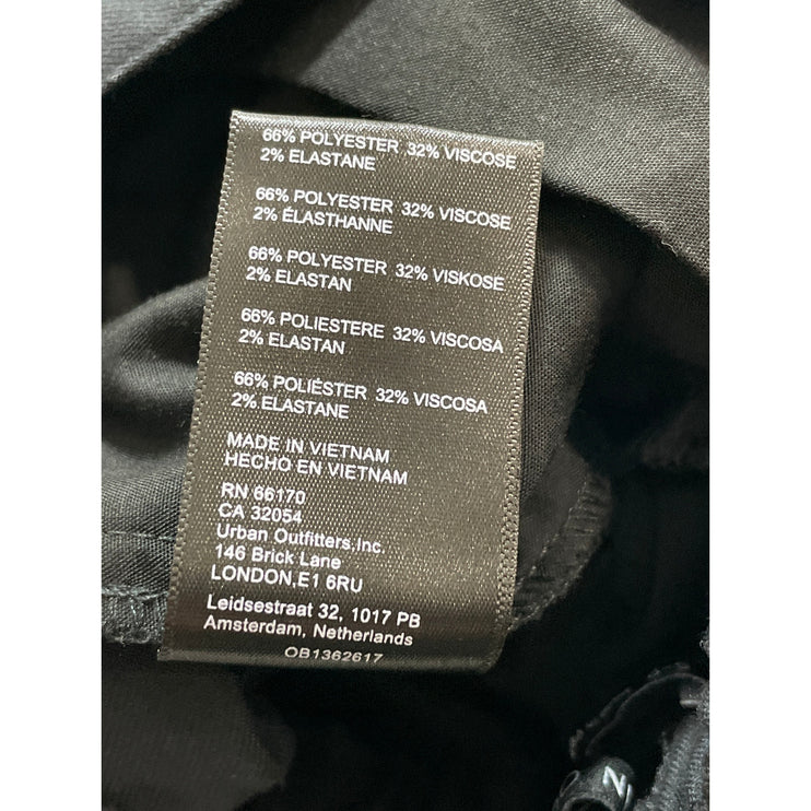 Urban Outfitters Women's Black Pleated High Rise Wide Leg Trousers Pants Size S