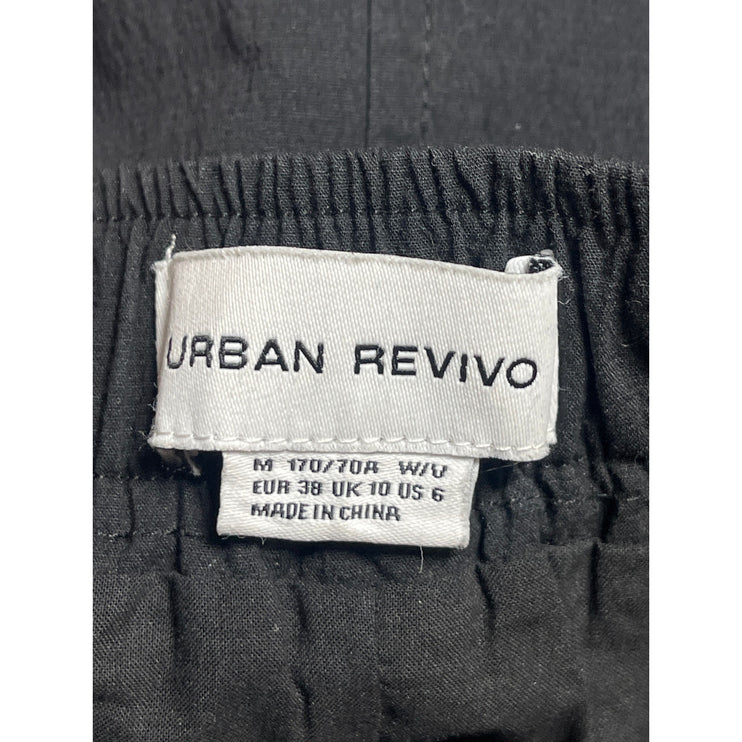 Urban Revivo Women's Black High Waist Pockets Mini Cargo Utility A-line Skirt M