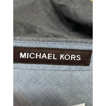 Michael Kors Gray Pleated High Rise Slim Fit Straight Leg Trouser Dress Pants 29