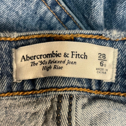 Abercrombie & Fitch Relaxed Barrel Baggy Wide Straight Denim Jeans Pants Sz 28/6