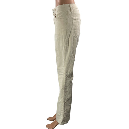 Levi's 725 Women's Cream Corduroy High Rise Bootcut Trousers Pants Size 29