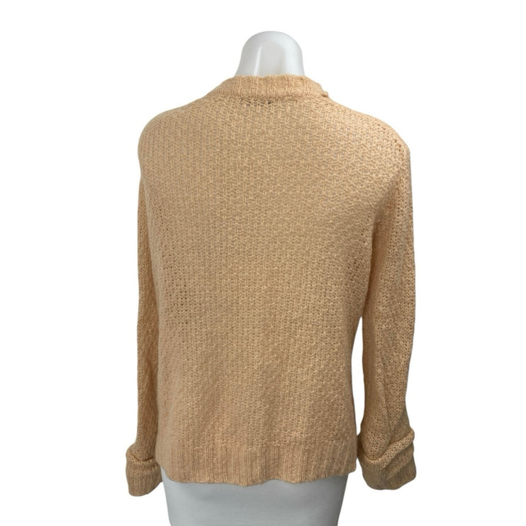 Ann Taylor Women's Tan Khaki Long Sleeve Button Up Cardigan Sweater Top Size S
