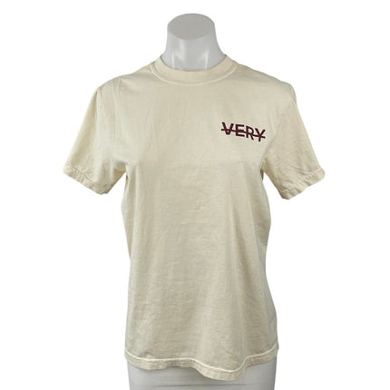NEW Comfort Colors Women's Beige Very Crew Neck Short Sleeve T Shirt Tee Top S