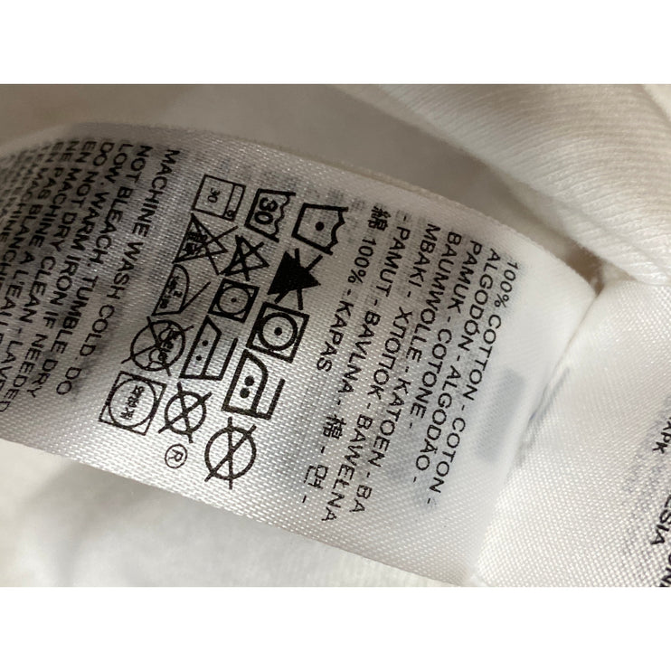 Levi's Women's White Logo Print Short Sleeve Crew Neck Baby Tee T Shirt Top XS