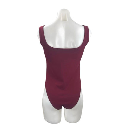 NEW Buddy Love Women's Red Sleeveless Notch V Neck Cami Tank Bodysuit Top Size S