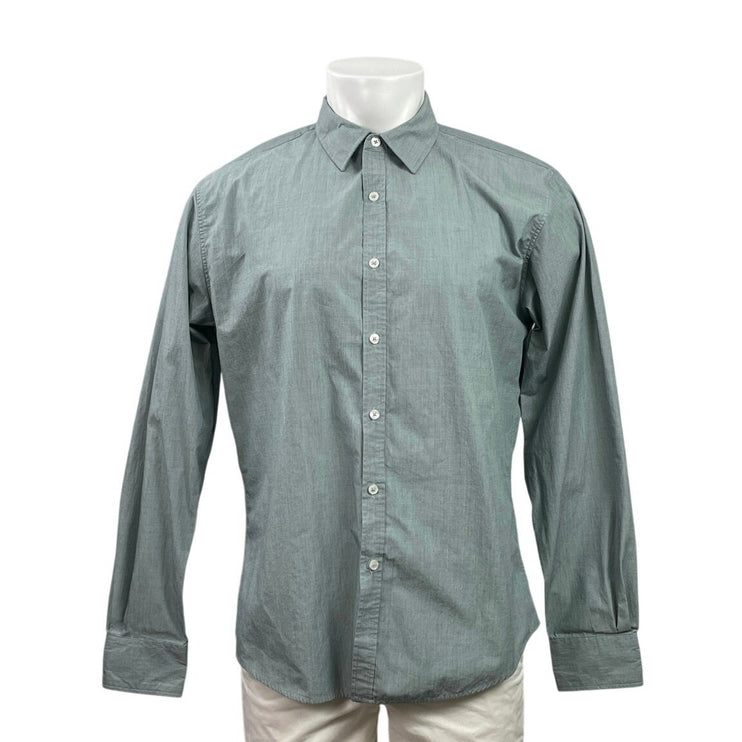 Beverly Hills Polo Club Men's Blue Long Sleeve Collared Button Down Shirt Top L