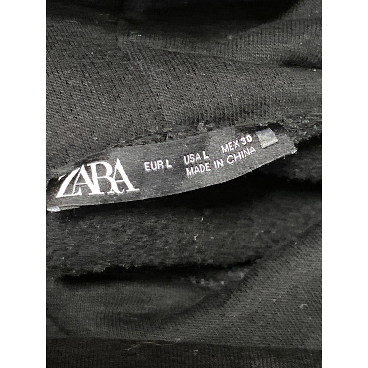 Zara Women's Black Turtleneck Long Sleeve Pullover Sweatshirt Sweater Top Size L