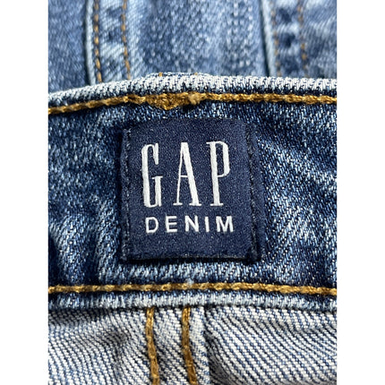GAP Womens Blue High Rise Slim Fit Straight Leg Medium Wash Denim Jeans Pants 29
