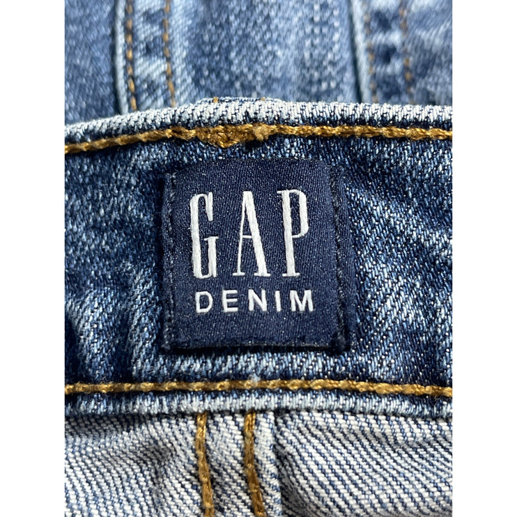GAP Womens Blue High Rise Slim Fit Straight Leg Medium Wash Denim Jeans Pants 29