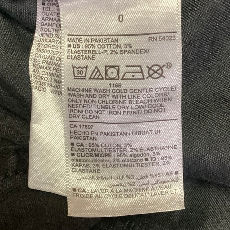 Old Navy Black Extra High Rise Denim Stretch Kicker Bootcut Jeans Size 0
