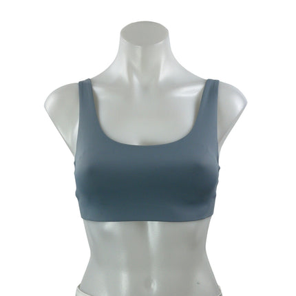 Lululemon Women's Blue Scoop Neck Yoga Athletic Sports Bra Crop Top Size 6 A/B