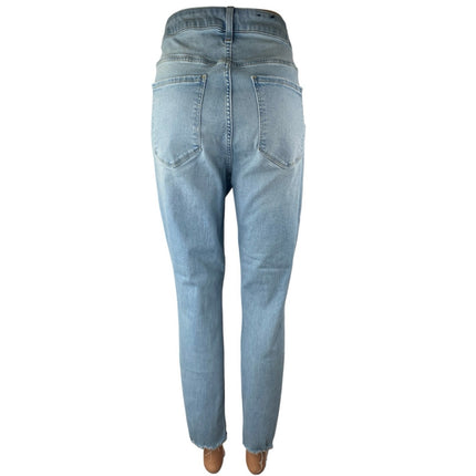 Gap Universal Jegging Blue Light Wash Distressed Raw Hem Skinny Denim Jeans 34
