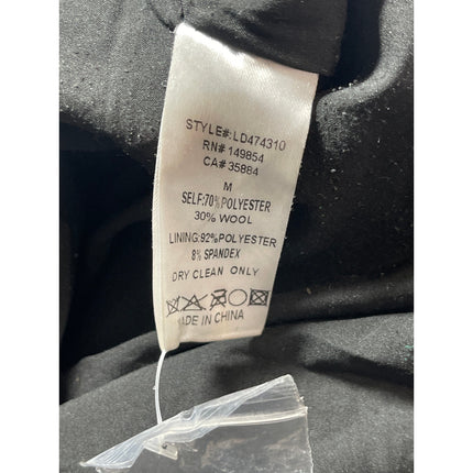 Sage The Label Gray Wool Plaid High Waist Palazzo Wide Leg Trousers Pants Size M