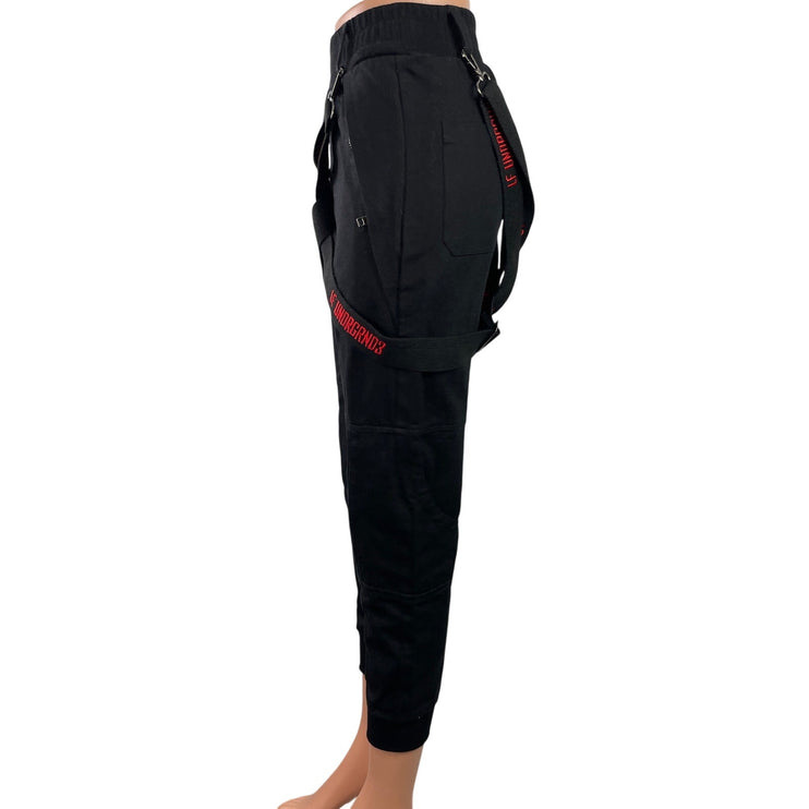 LF The Brand Underground Black High Rise Straps Techwear Jogger Pants Size 4
