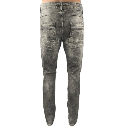 Zara Men's Gray Washed Distressed Mid Rise Casual Skinny Denim Jeans Size 34