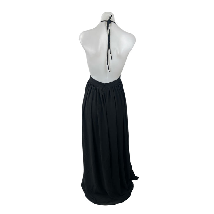 Fashion Nova Love Me Better Black Halter Floral Sleeveless A Line Maxi Dress M