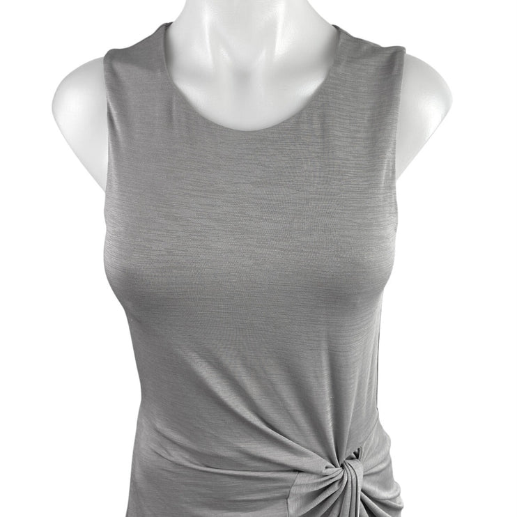 Lovers + Friends Jenna Gray Twist Knot Sleeveless Midi Bodycon Tank Dress Size S