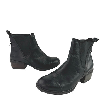 Timberland Sutherlin Bay Women's Black Leather Slip-On Chelsea Ankle Boots 7