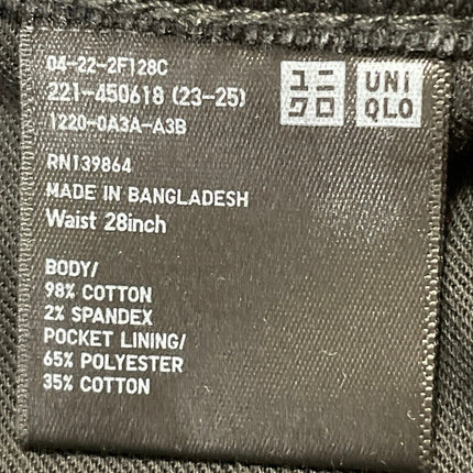 Uniqlo Women's Black High Waisted Flared Bootcut Relaxed Baggy Denim Jeans 28