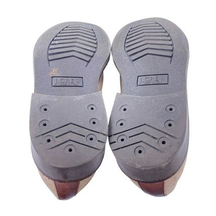 J. Crew Saddle Men's Brown Faux Suede Leather Lace Up Low Top Oxford Shoes 9.5