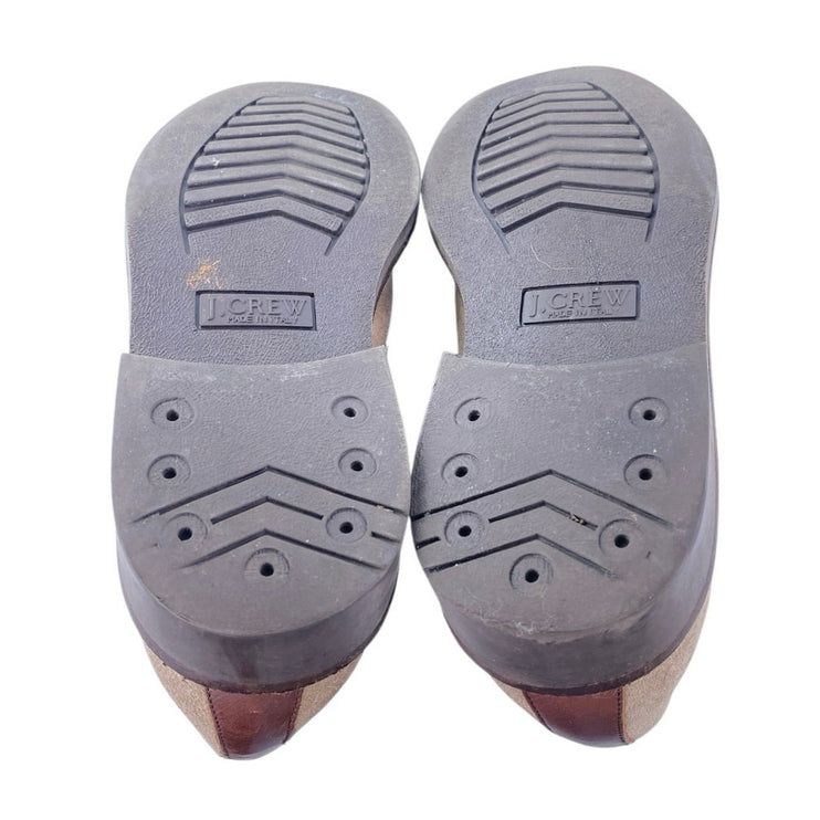 J. Crew Saddle Men's Brown Faux Suede Leather Lace Up Low Top Oxford Shoes 9.5