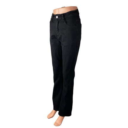 Roswear Women's Black High Waisted Slim Fit Flared Bootcut Denim Jeans Size M