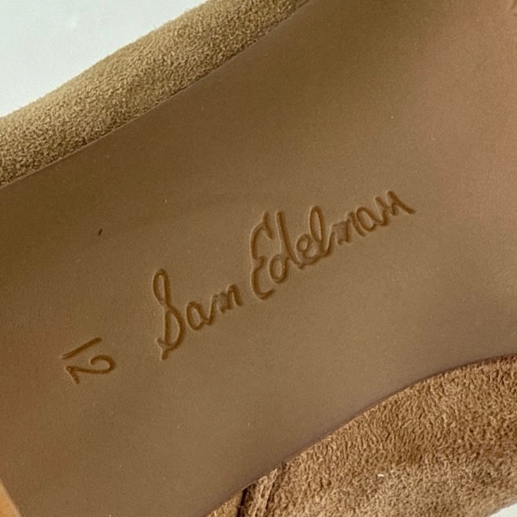 Sam Edelman Paige Women's Brown Suede Square Toe Zip Up Ankle Chelsea Boots 12