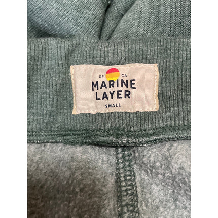 Marine Layer Women's Green Fleece Drawstring Tapered Jogger Sweat Pants Size S