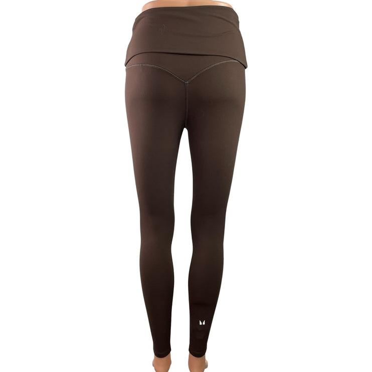 MP Womens Brown Mid Rise Skinny Activewear Workout Yoga Leggings Pants Size M