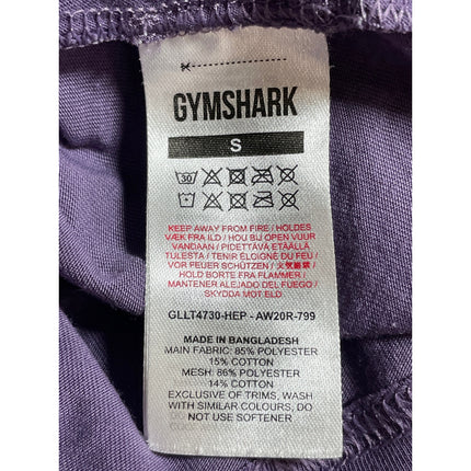 Gymshark Training Purple Long Sleeve Slim Yoga Athletic Activewear Shirt Top S