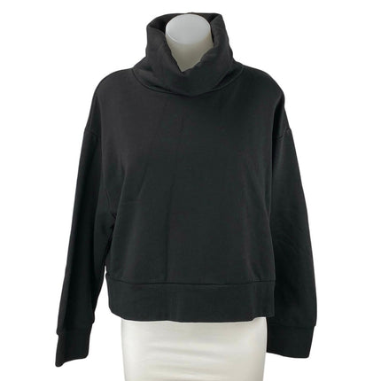 Zara Women's Black Turtleneck Long Sleeve Pullover Sweatshirt Sweater Top Size L